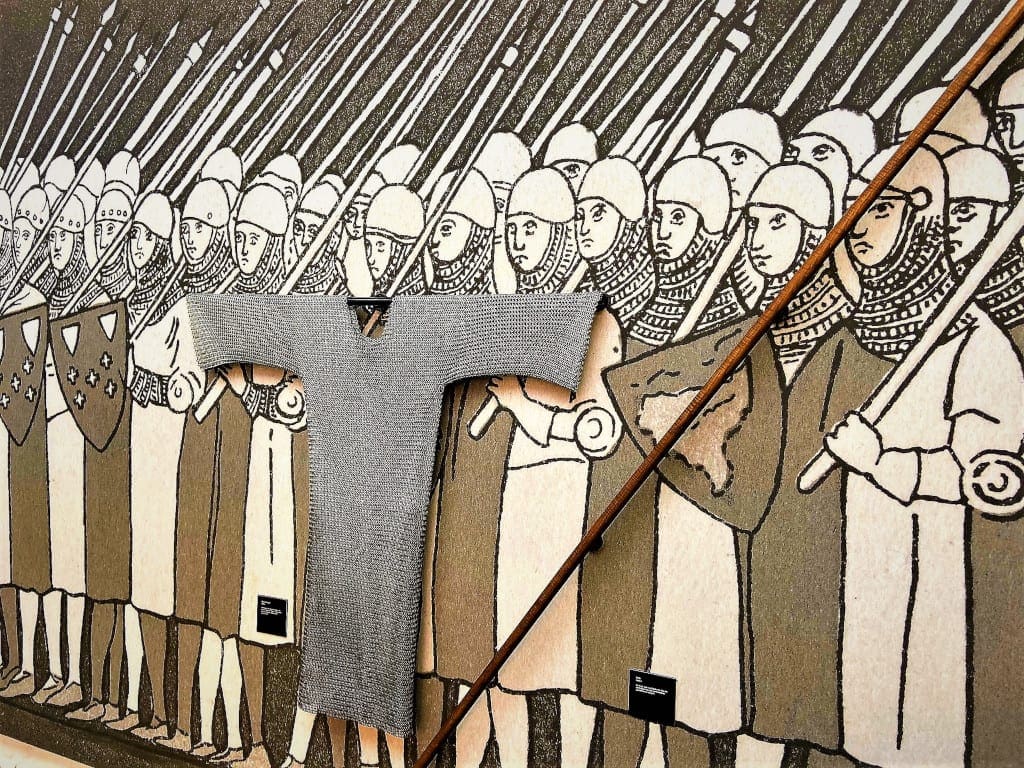 Battle of the Golden Spurs as depicted in Kortrijk 1302 museum