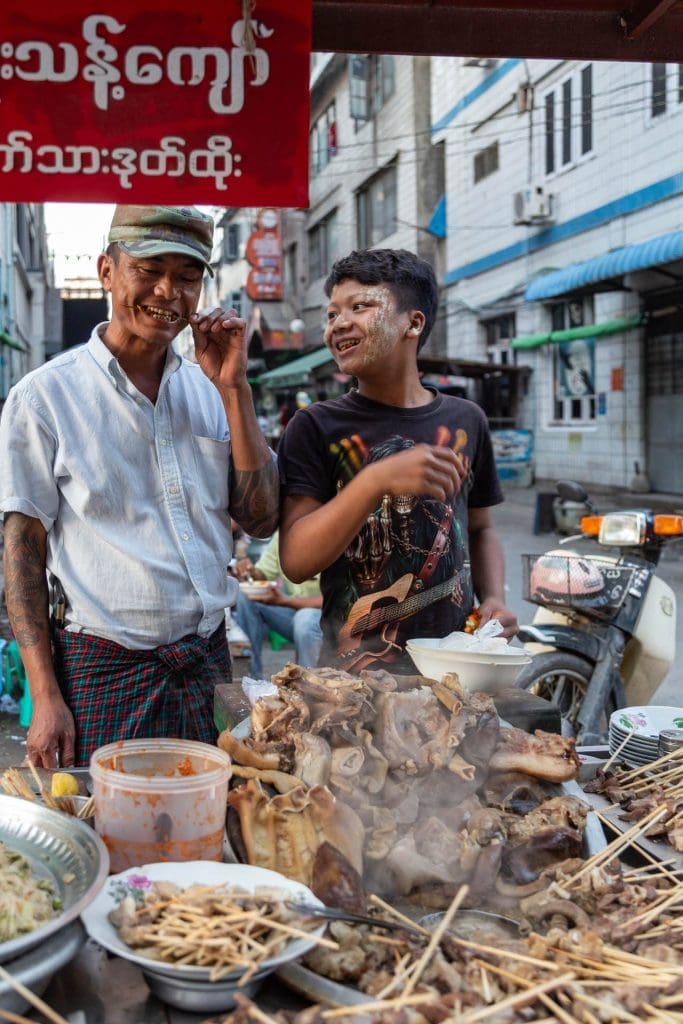 Street food in Mandalay, Myanmar