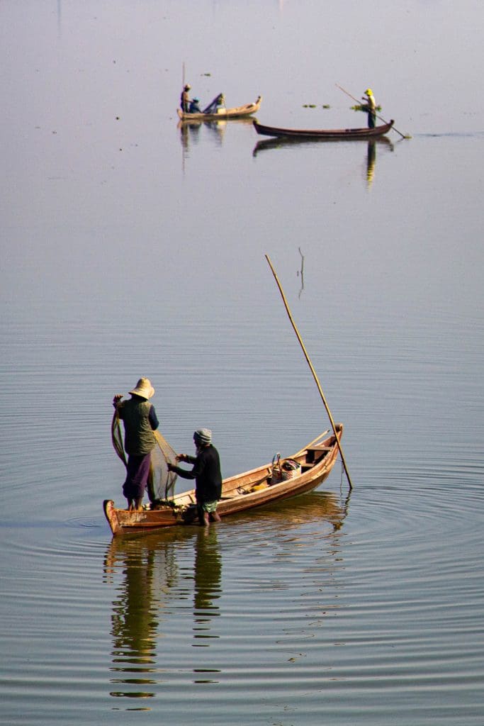 From U Bein Bridge, Mandalay, Myanmar