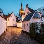 Kortrijk beguinage at dusk