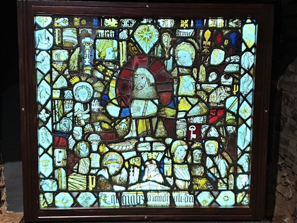 Stained glass window from the Abbey in Moyse's Museum