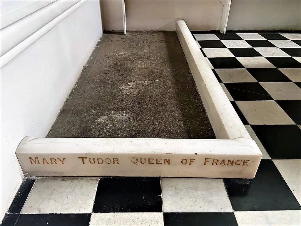 The tomb of Mary Tudor, St Mary's Church