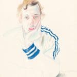 David Hockney "Gregory" 1978 Colored pencil on paper 17 x 14" © David Hockney Photo Credit: Richard Schmidt Collection The David Hockney Foundation