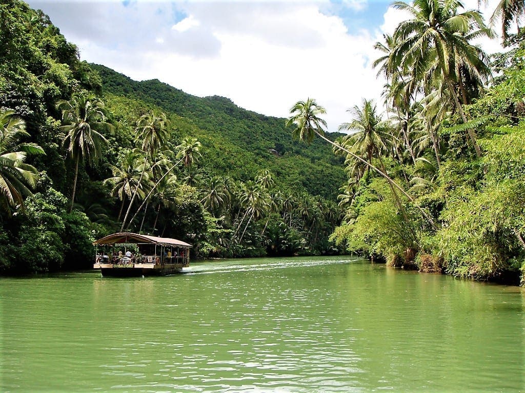 Idyllic crusie along the Loboc River on Bohol island