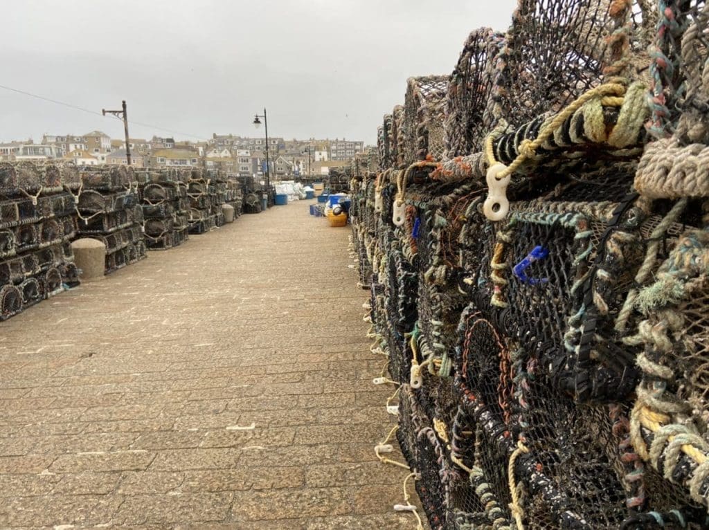 Fishing baskets, St Ives harbour