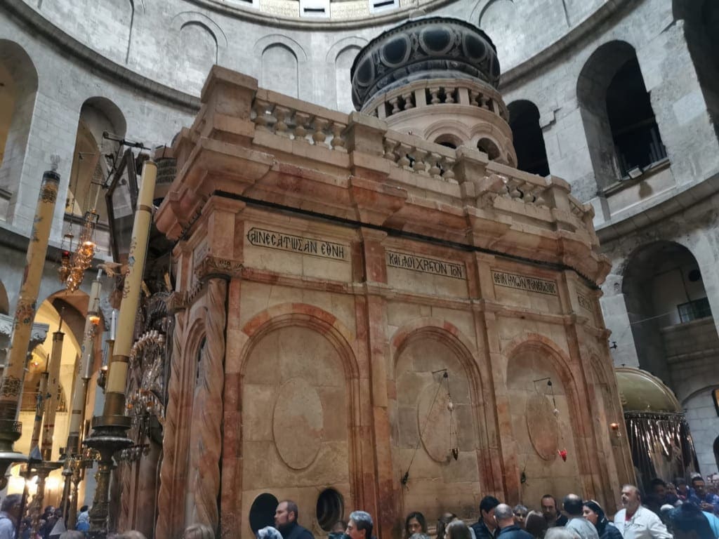 The tomb of Jesus where it is believed he was entombed