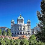 View of the Parliament Building from the Aare