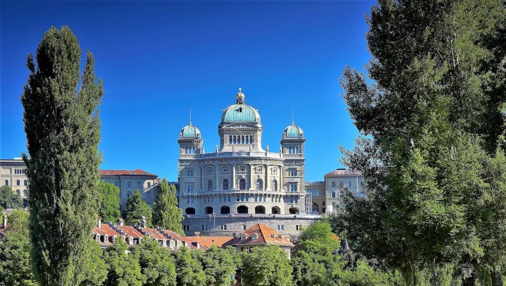 View of the Parliament Building from the Aare