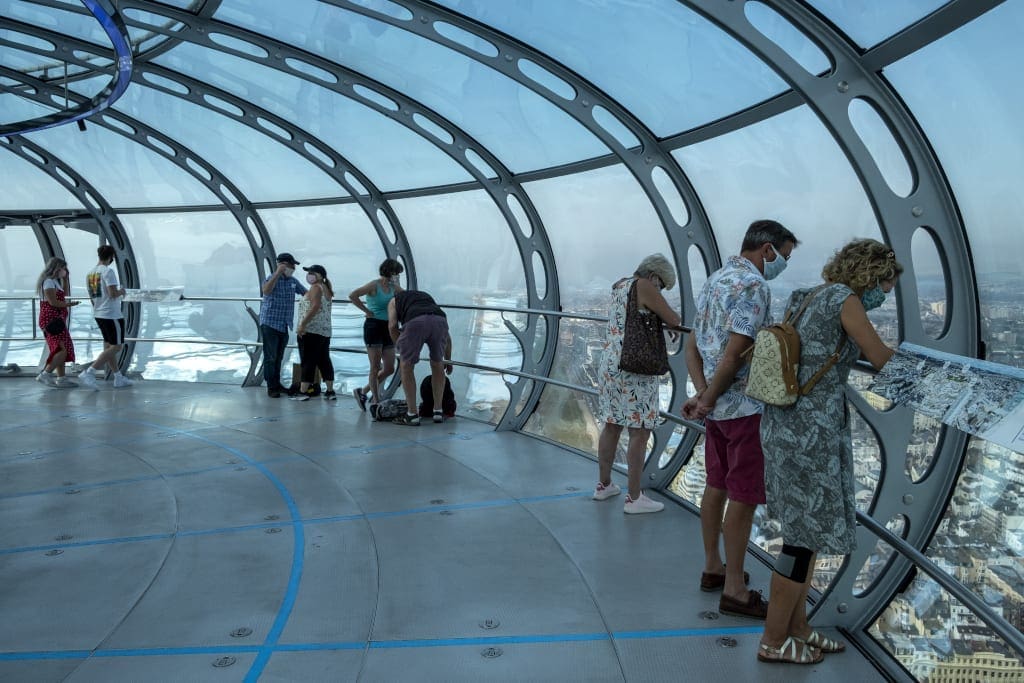 Taking the view from British Airways i360 Viewing Tower 