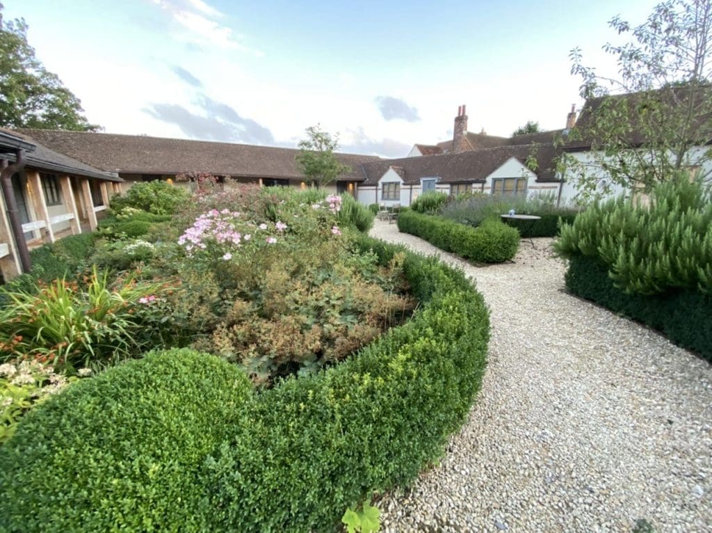 The rooms at the Crown and Garter are set around beautiful gardens.