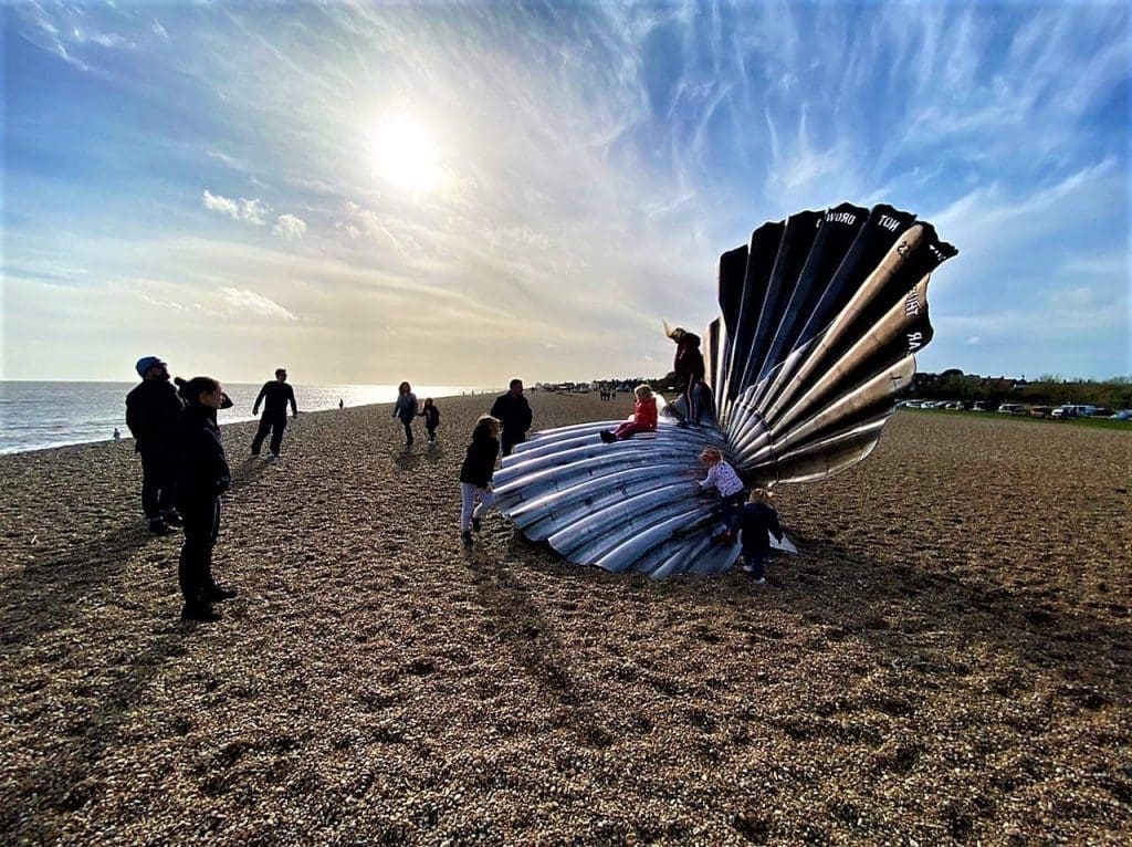 Scallop, a tribute to Britten by local sculptor Maggi Hambling