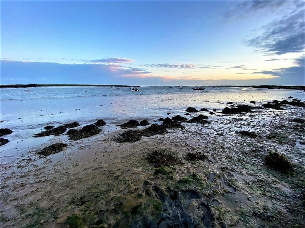 Sunset over the estuary at Orford Quay