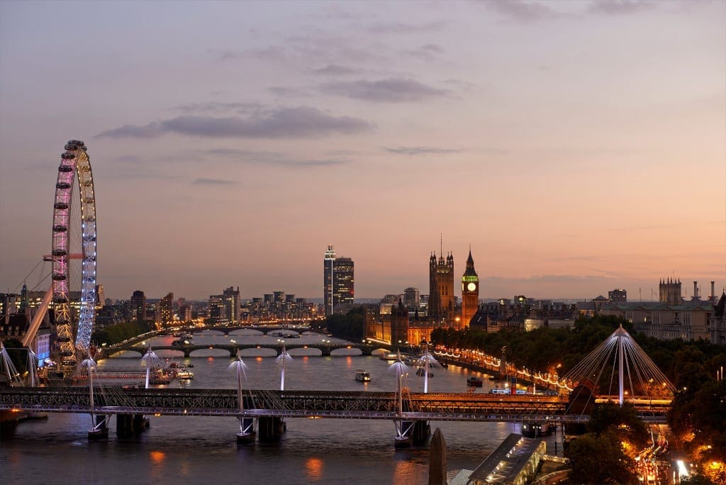 Spectacular views of London from The Savoy