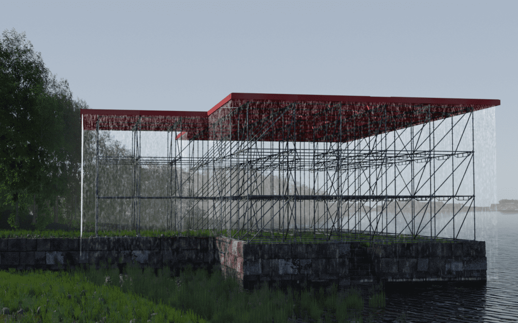 Jaakko Niemelä, Sketch for the work Quay 6 (2021). Image Oliver Walter.