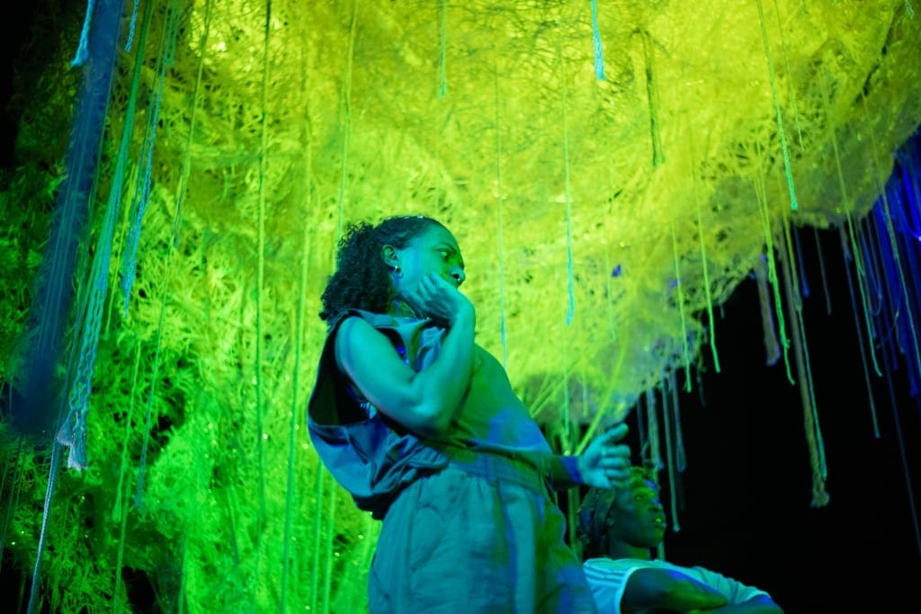 Tia Bannon in the Royal Court's production of seven methods of killing kylie jenner