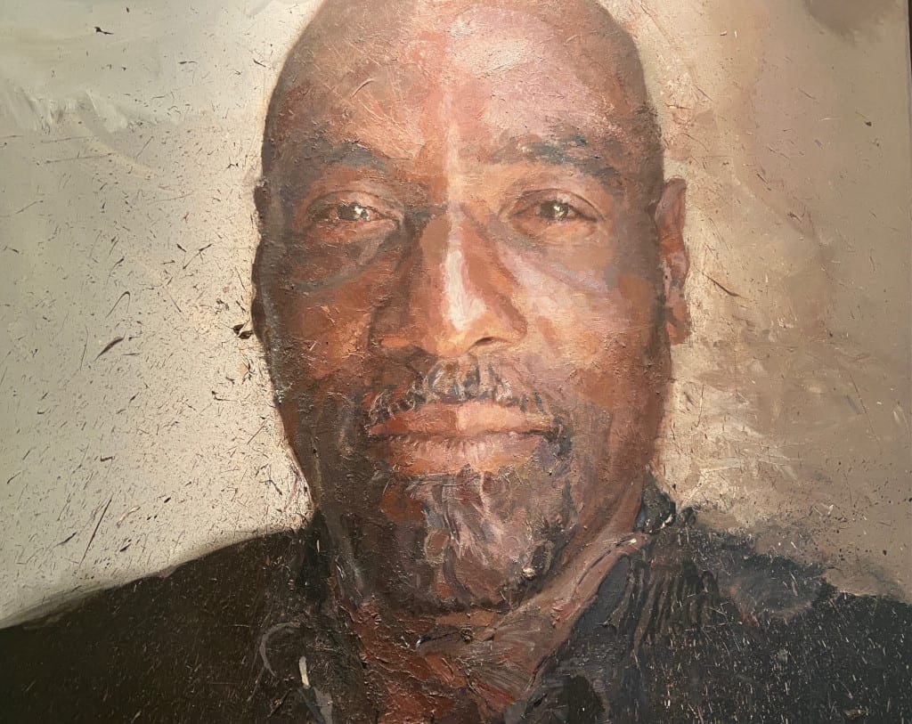 Portrait of Viv Richards in the Lord's Pavillion