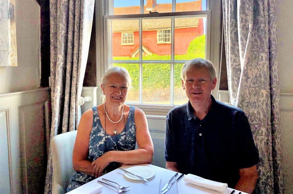 Eileen and Roger at their favourite table. 