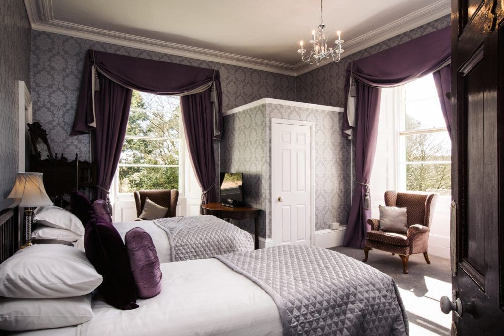 The bedrooms hae magnificent views of the surrounding countryside