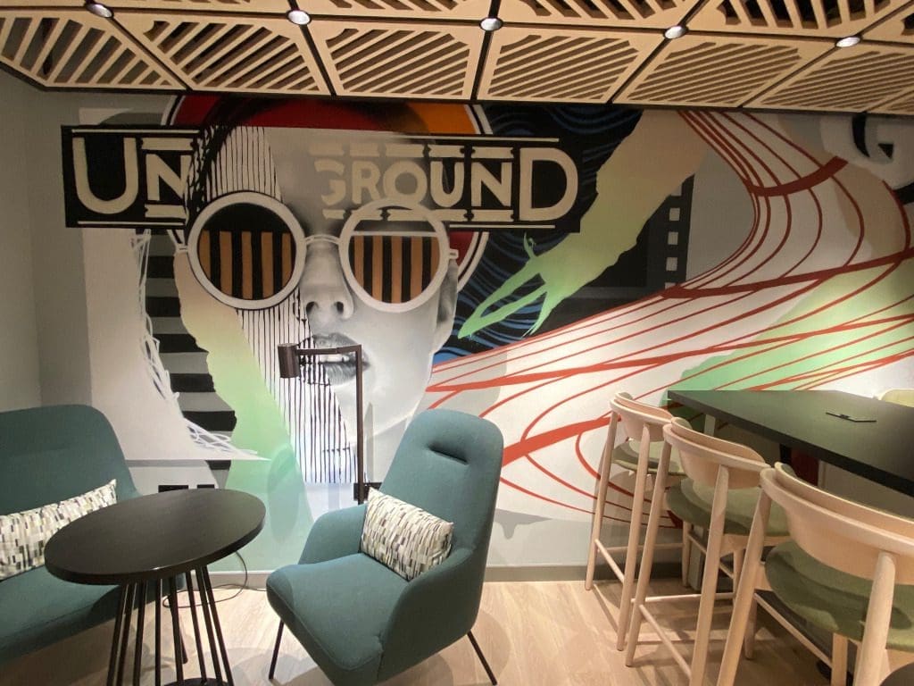 Jay Kaes has created a London Underground inspired mural