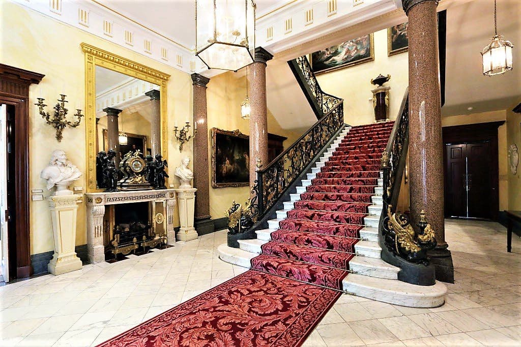 The grand sweeping staircase