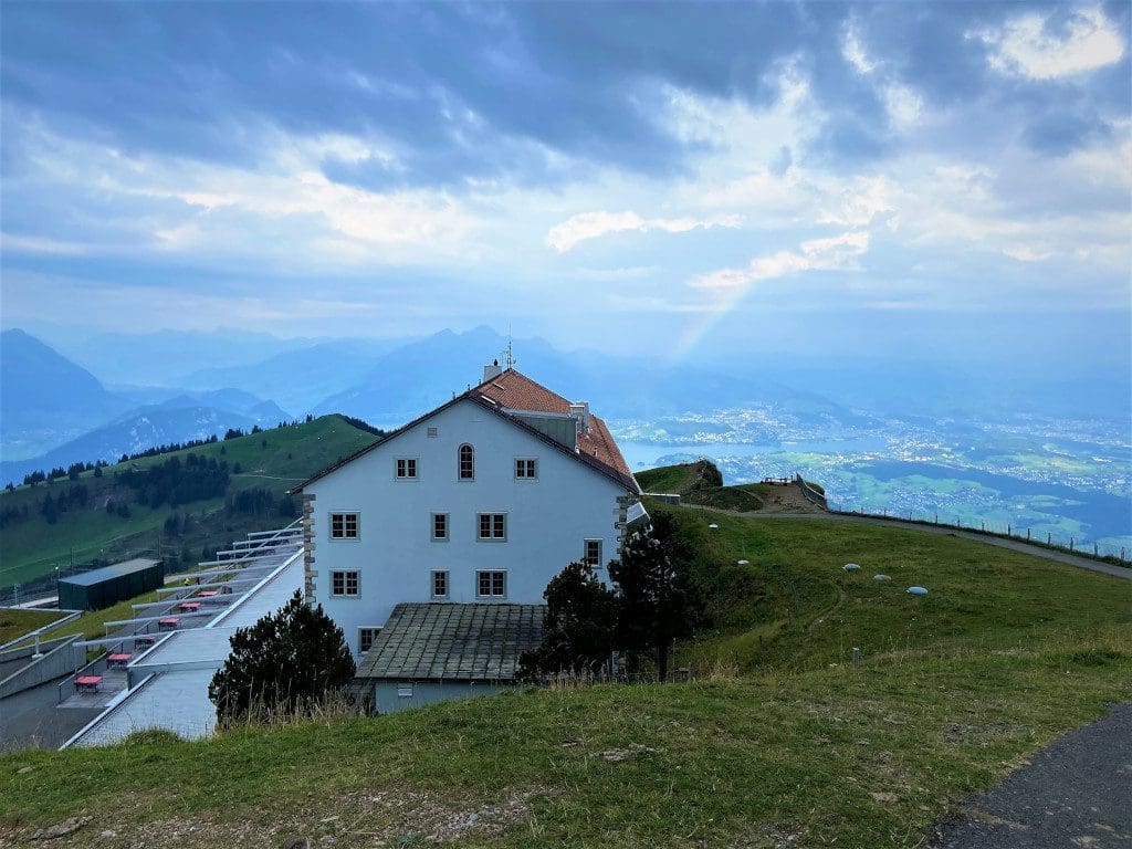 Rainbow over Mount Rigi Hotel