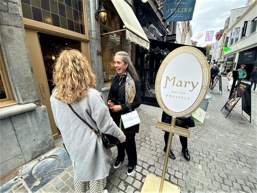 Carolien Krijnen at the end of her Antwerp chocolate tour