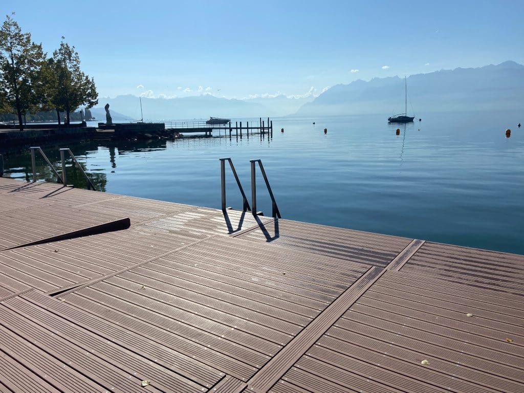 Pontoon on Lake Geneva
