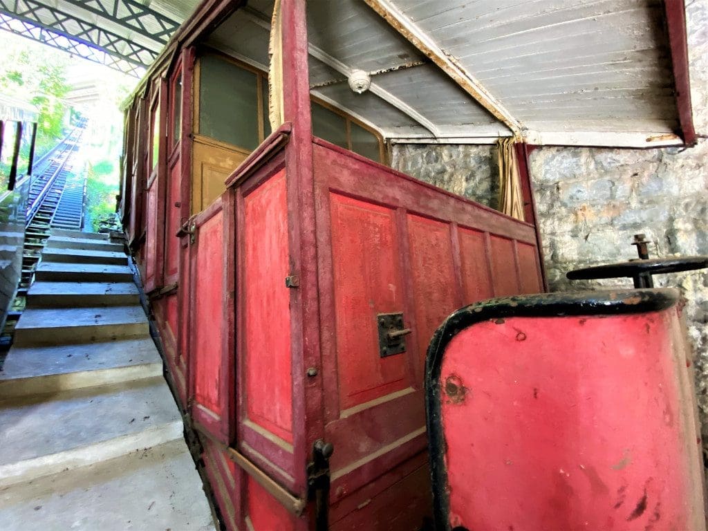 Old carriage on funicular