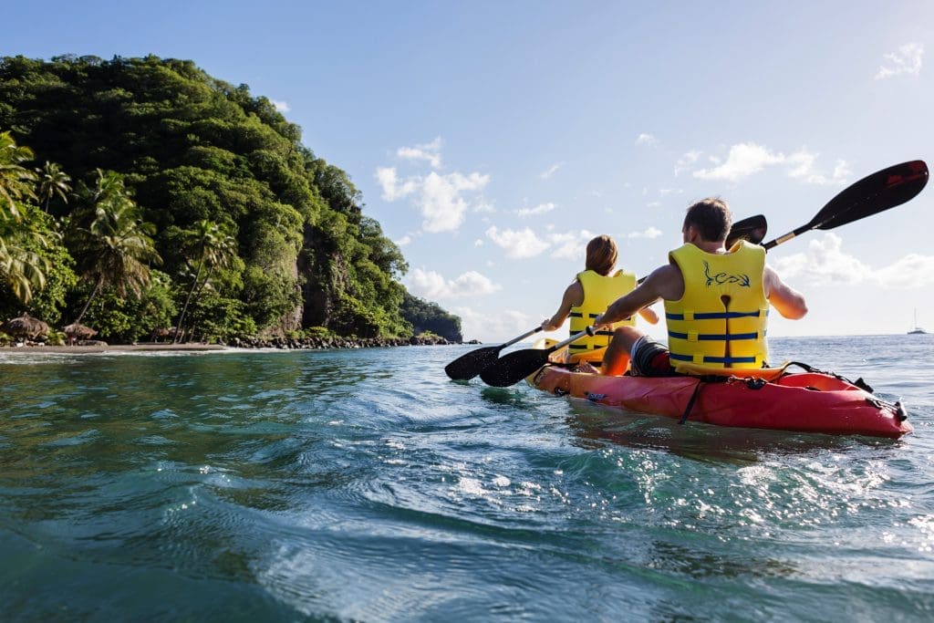 Kayaking is a great thing to do in St Lucia