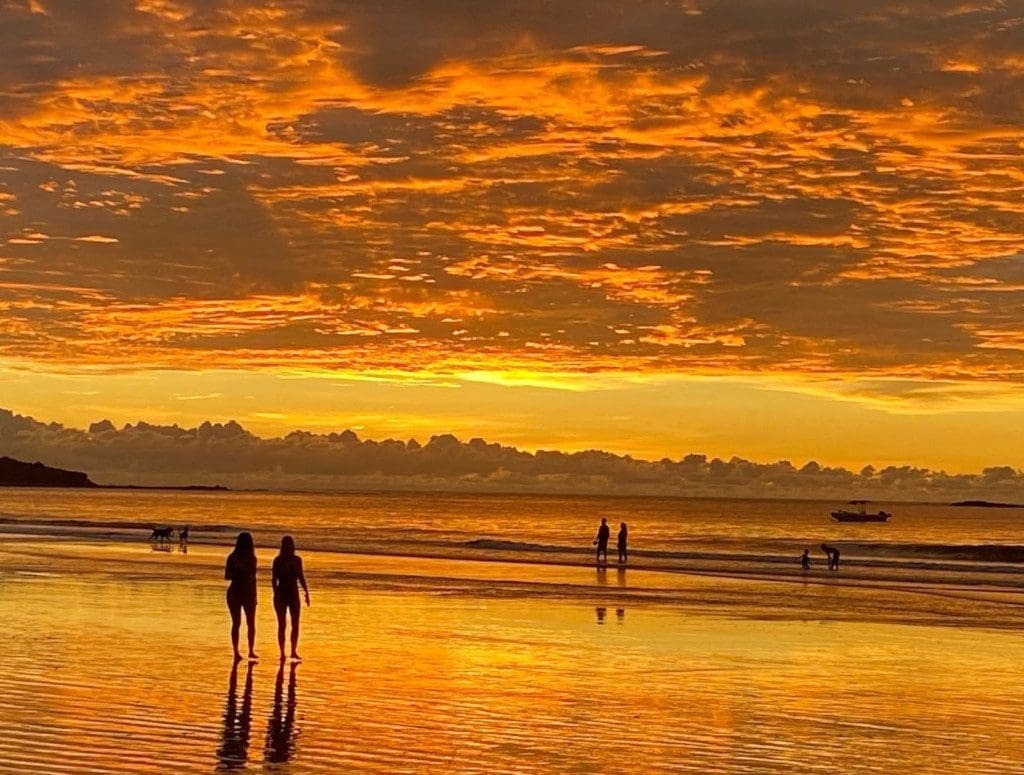Sunset at Tamarindo beach
