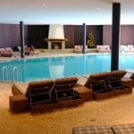 The pool at the Chalet RoyAlp Hotel and Spa
