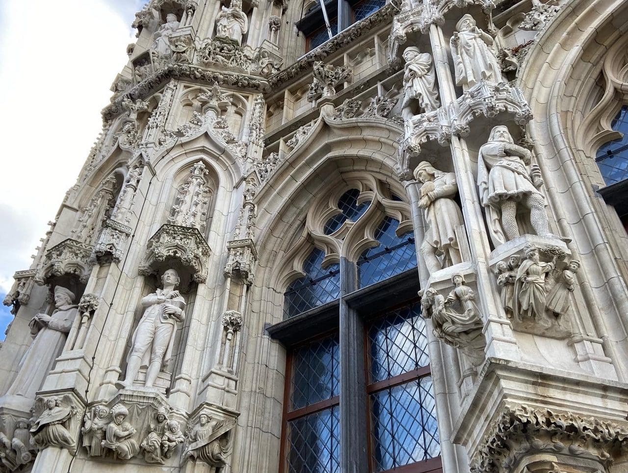 Some of the 236 statues on Leuven Town Hall