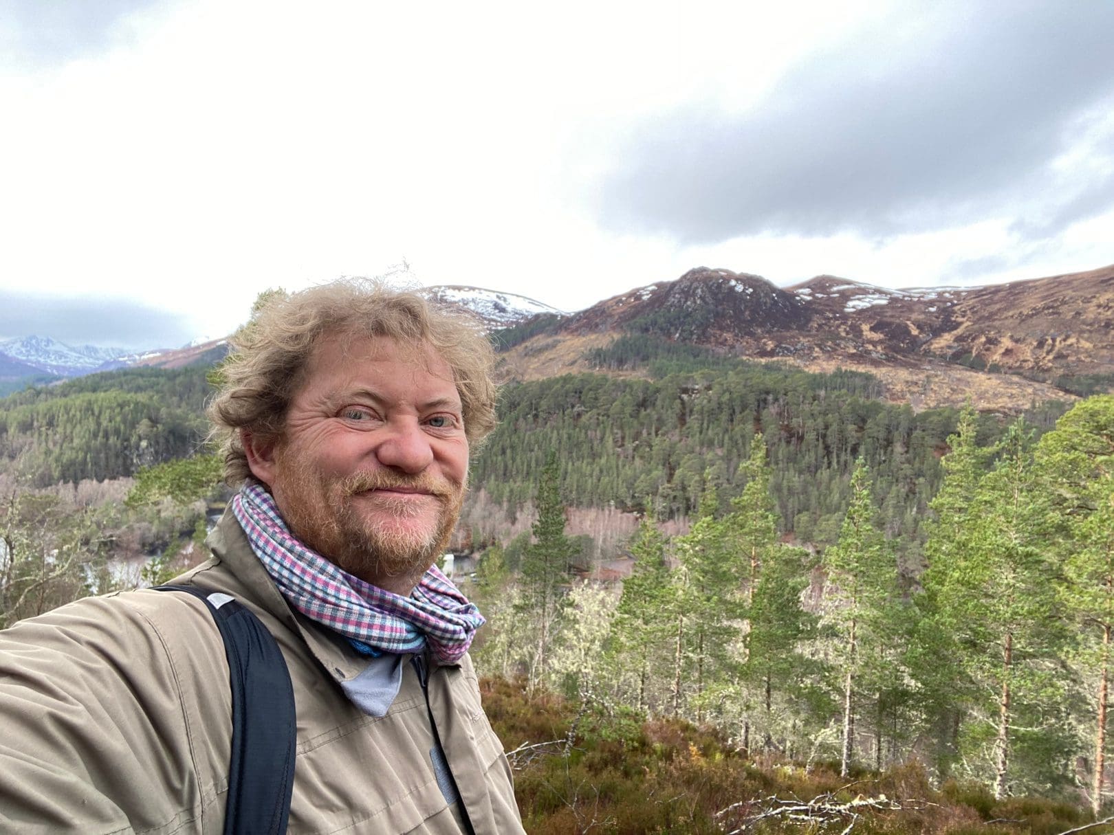 Mark enjoying the view on Glen Affric walk