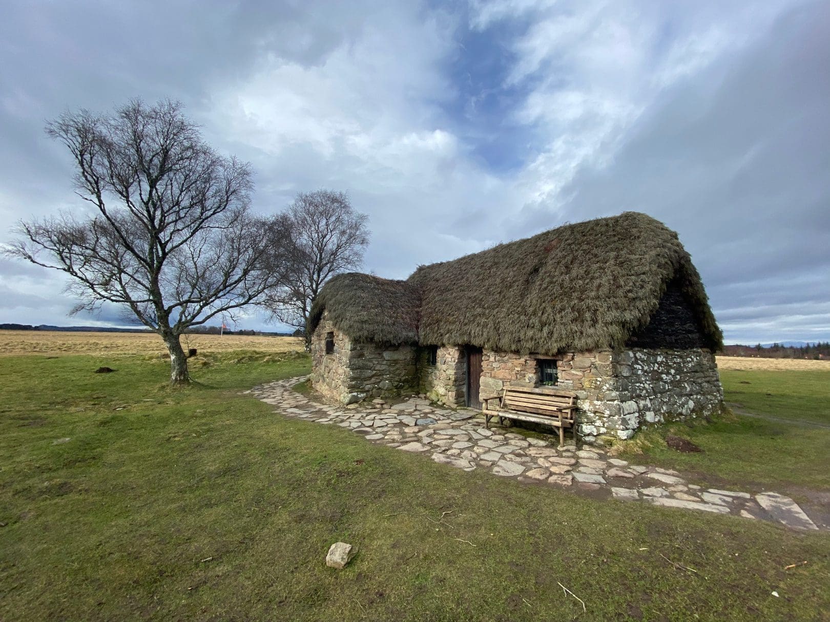 Cottagers hut at Culloden Battlefield, near Inverness Scotland