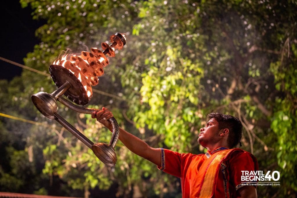 Evening Ganga Aarti Ceremony at Assi Ghat, Varanasi