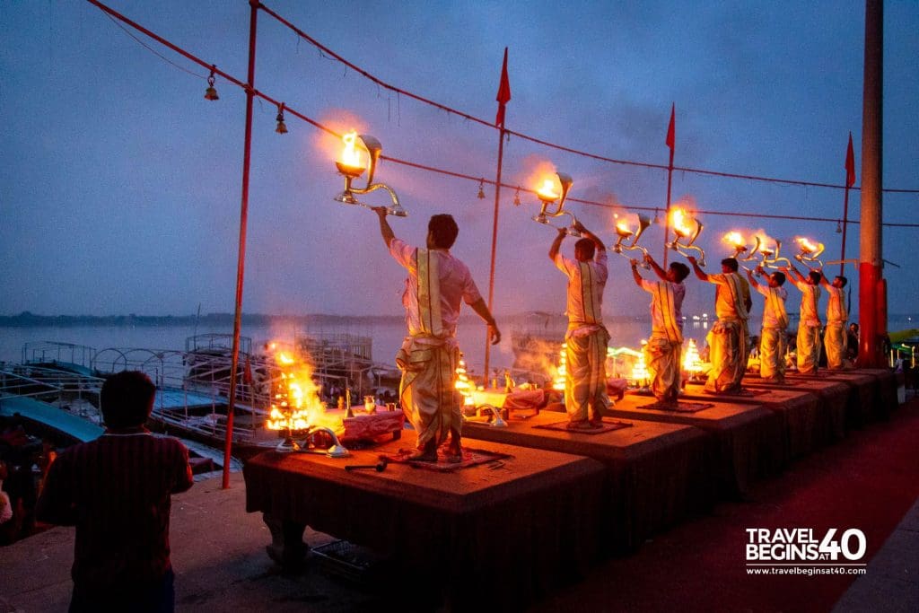 Morning Ganga Aarti Ceremony at Assi Ghat, Varanasi