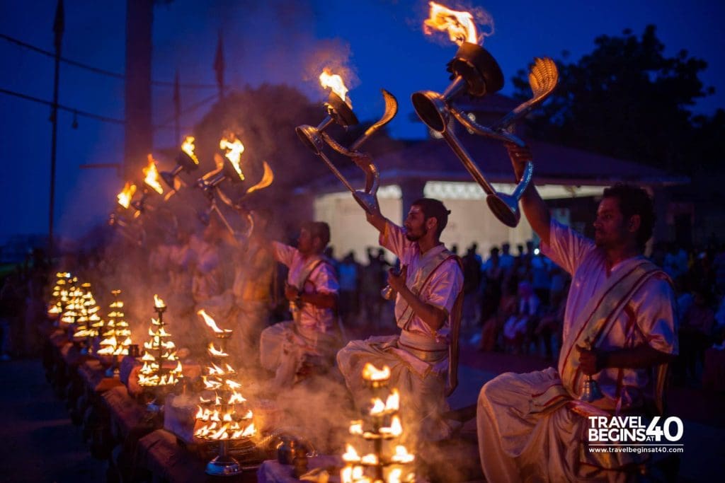 Morning Ganga Aarti Ceremony at Assi Ghat, Varanasi