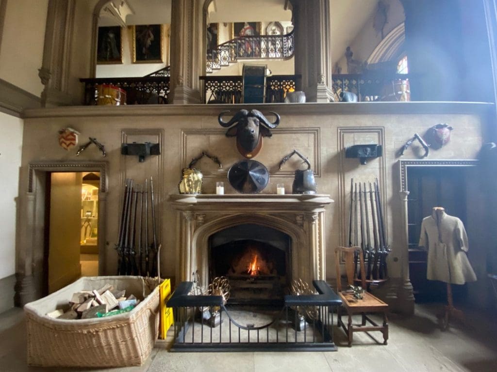 The hall at Belvoir Castle