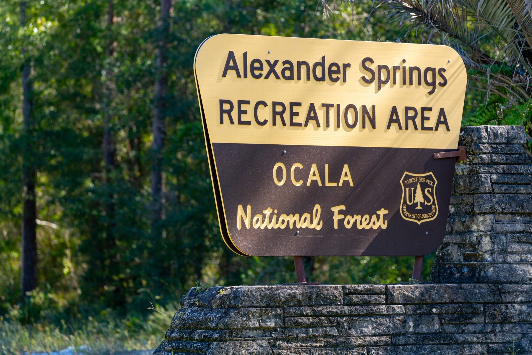 Welcome sign Alexander Springs Ocala National Forest