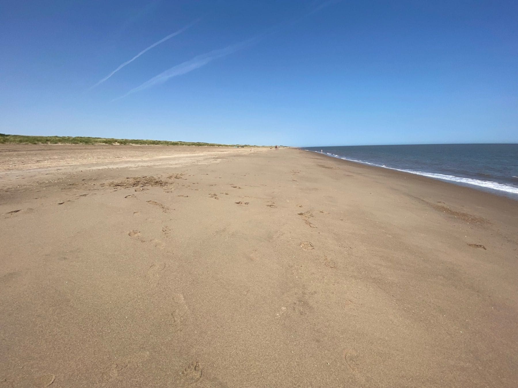 Desserted beach on the Lincolnshire coastine.