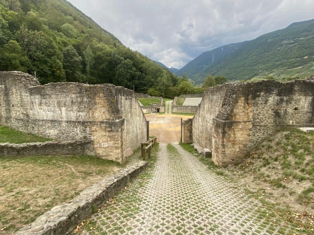 The Roman Ampitheatre at Martigny, Valais Switzerland