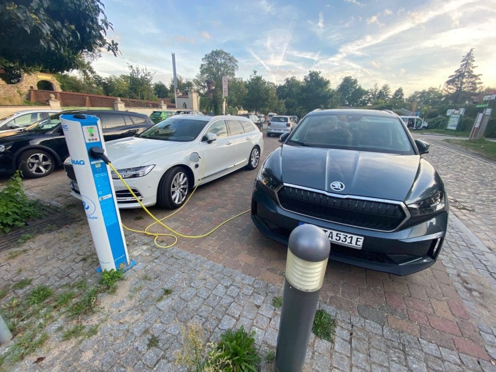 Electric car charging points at the Ahead Burghotel