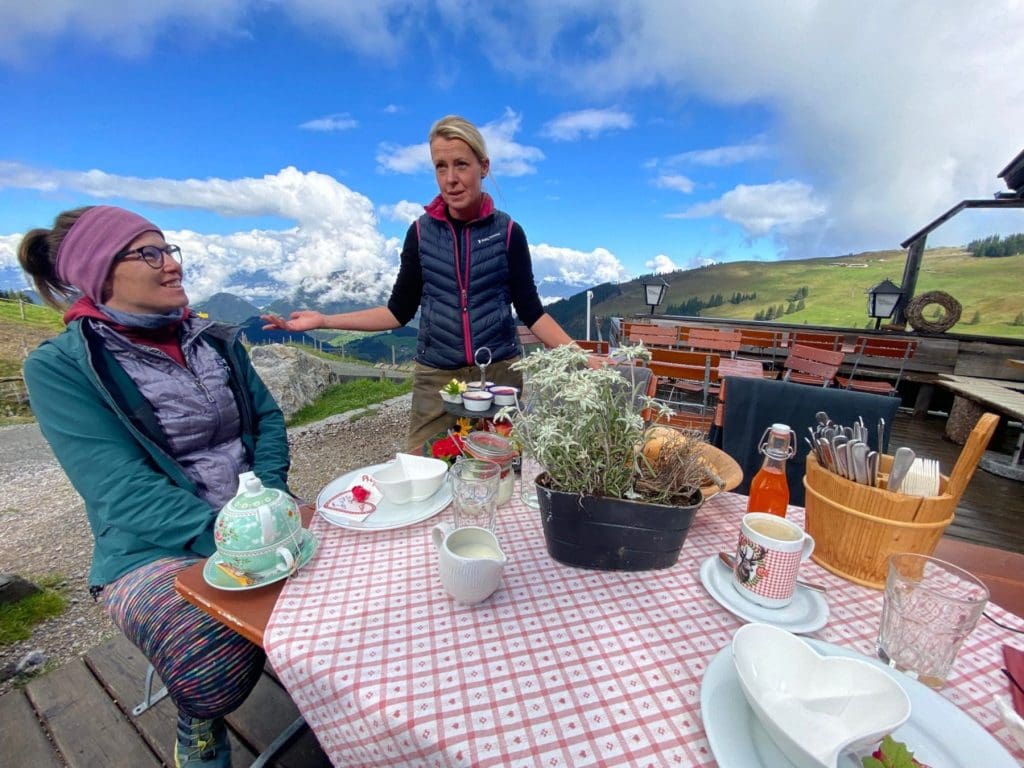 Breakfast with Johanna in the Mountains