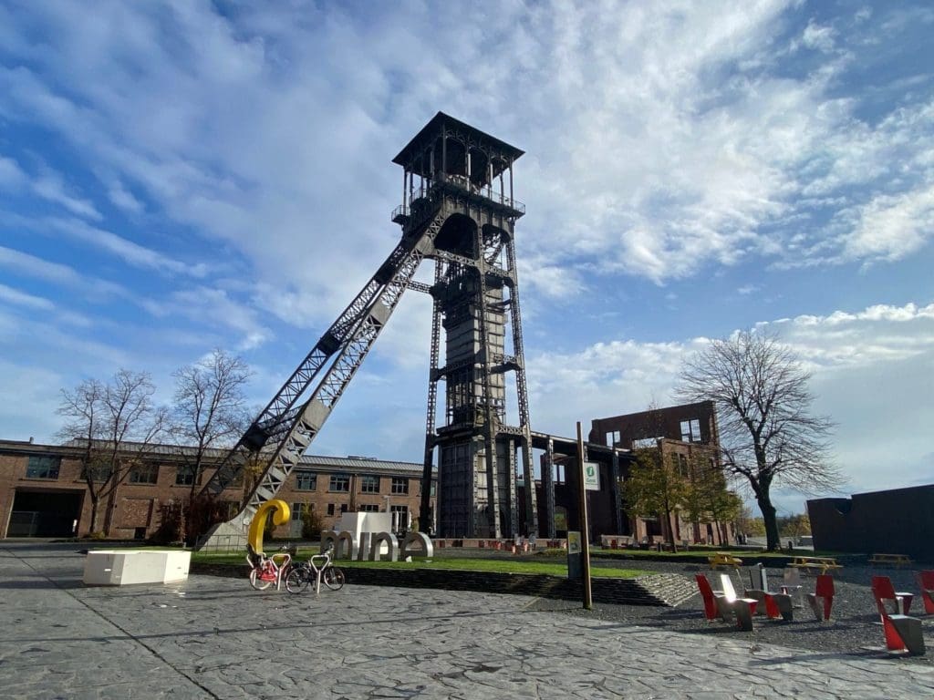 C-Mine rising out of Winterslag mine Hoge Kempen