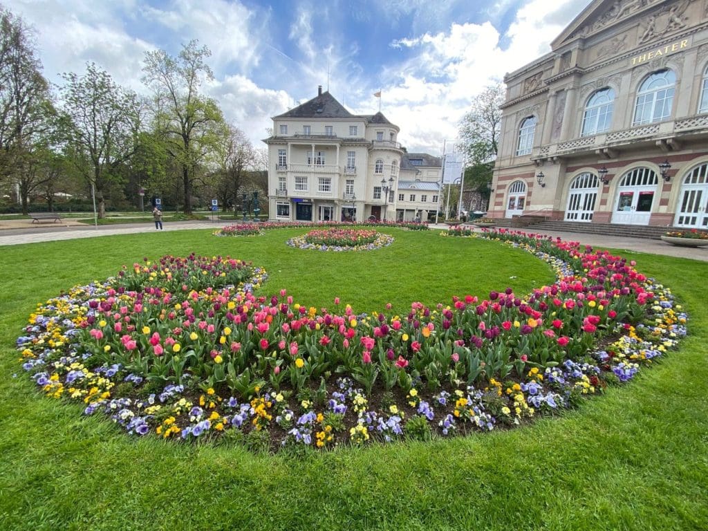 Tulips in Bloom by the Theatre in Baden-Baden