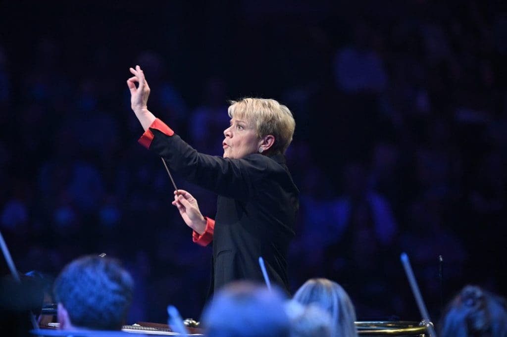 Marin Allsop conducting, photo Chris Christodoulou