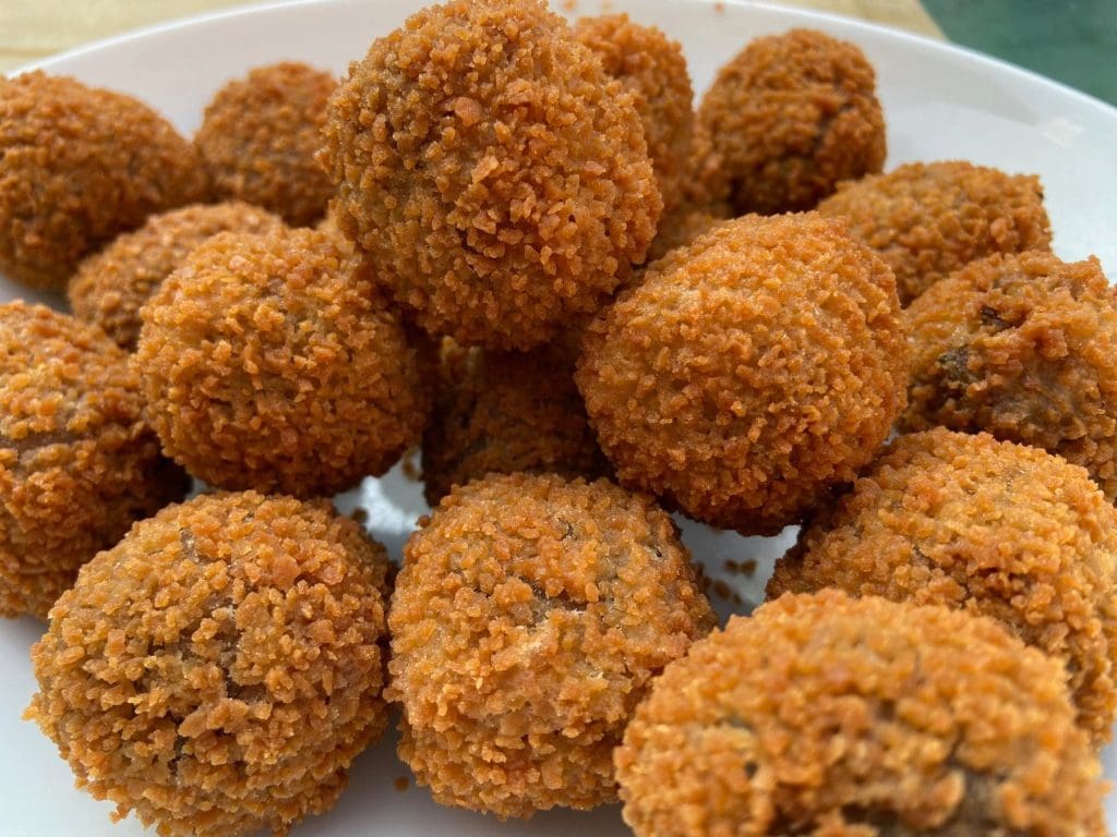 Vegan bitterballen at Winkel van Sinkel in Utrecht Netherlands