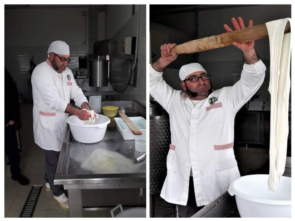 Big George of Itria Bonta Dairy making his award-winning Burrata