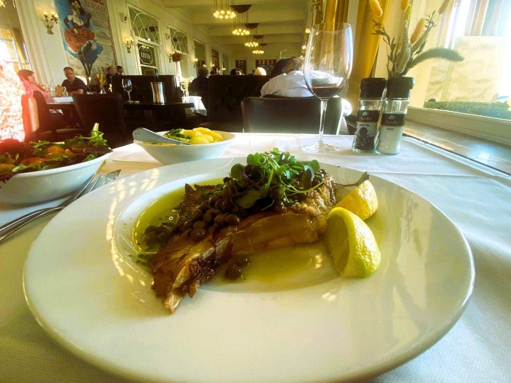 Excellent skate at the Brasserie Albert, Thermae Palace Hotel