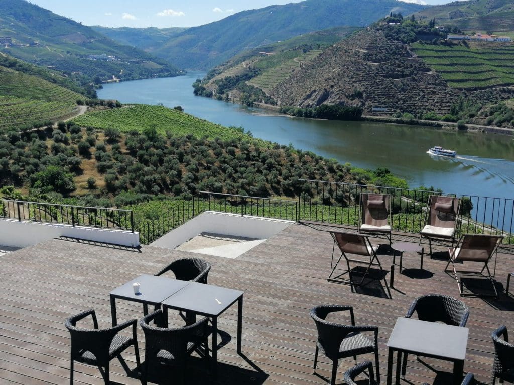 Quinta St Luiz terrace overlooking the River Douro